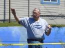 John Wilson W7BL helping string up a wire antenna